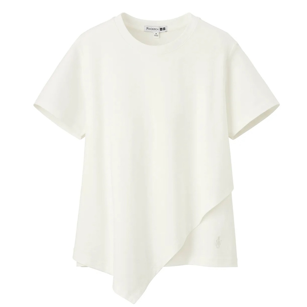 JW Anderson x Uniqlo White Asymmetric T-Shirt